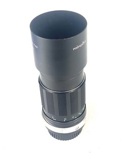 Minolta 135mm/3.5 MC TELE ROKKOR-QD Lens with Hood.