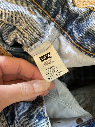 Levis 550 Jeans Relaxed Fit Student 26x28 Medium Wash - Picture 7 of 7