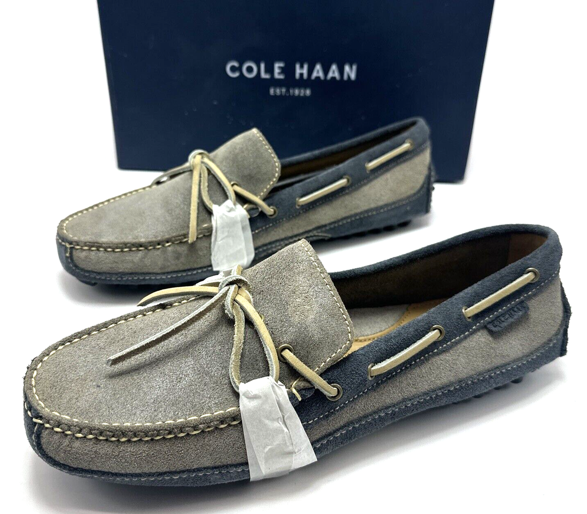 Cole Haan Grant Canoe Boat Camp Moc Slip-On Driving Loafer Shoes Size M  Gray