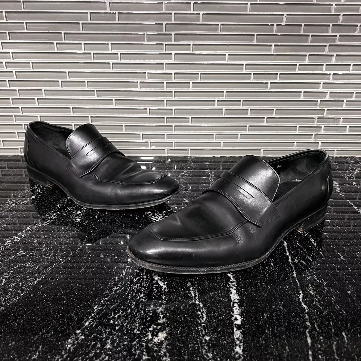 SALVATORE FERRAGAMO Men's Shoe Size 10 EEE Leather Loafer Slip On Made In  Italy | eBay