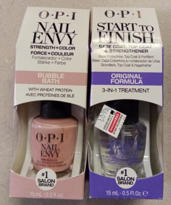 OPI 3-in-1 Base & Top Coat & Strengthener Original & Color Force w/Wheat Protein