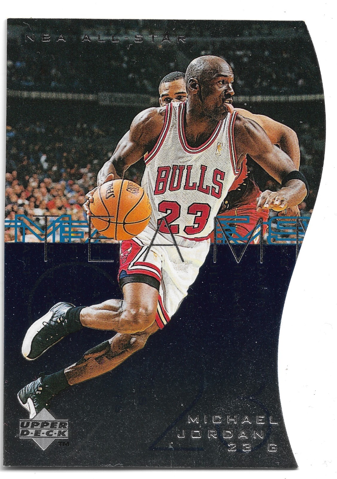1997-98 UPPER DECK TEAMMATES DIECUT INSERT MICHAEL JORDAN #23 CHICAGO BULLS #T59