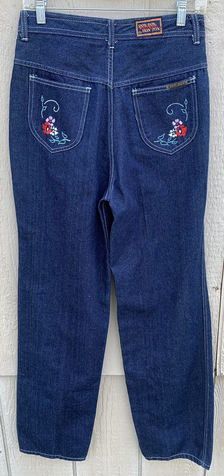 vintage Bon Bon jeans floral embroidered pockets … - image 4