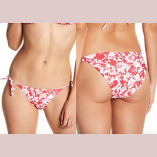 NEW 95 Onia  Large  Kate String Tie Floral Bikini Bottoms in Hibiscus P763