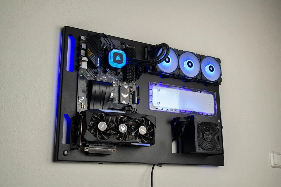 Wall Computer Case, 360mm Dual Slot Wall-Mountable PC Case, Custom Liquid Coolin - Image 2 of 4