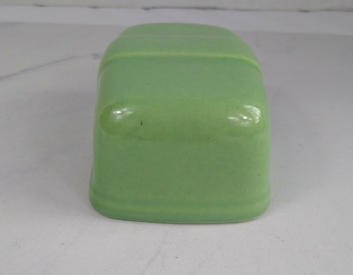 Vintage Green Butter Dish Lid Cover Glazed Pottery Collectables Rectangular - Picture 10 of 10