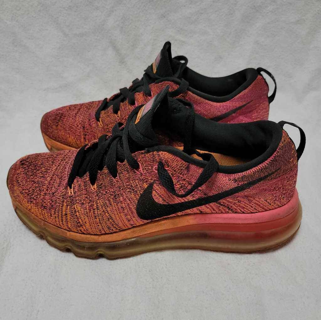 Nike FlyKnit Air Max Total Orange Fireberry Shoes Nike Flyknit AirMax Summer Running Shoes Orange Pink Neon  main image 3