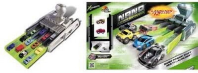 240594 Nano Cars Multicar Launcher, Mini Rückzugautos, Speed Cars Geschenk Set