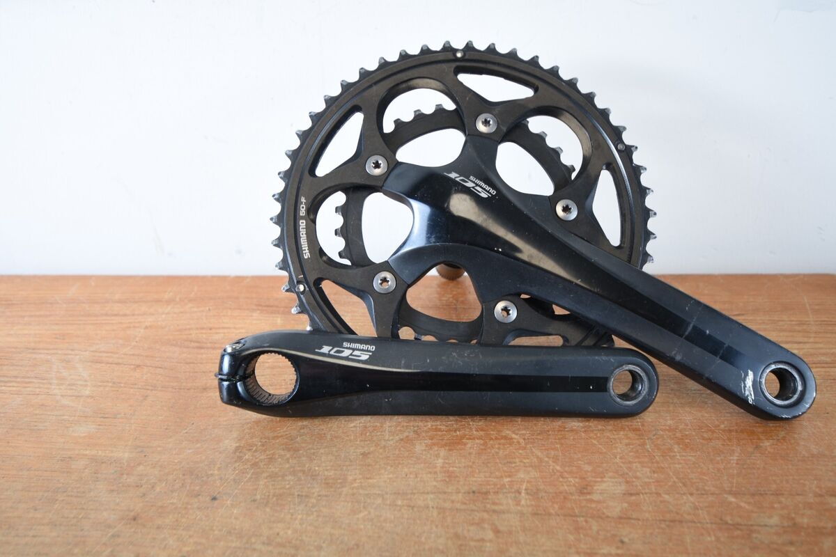 Shimano 105 Fc-5750 10 SPD Road Compact Crankset 50x34t 170 Shimano 105 Fc-5750 10 SPD Road Compact Crankset 50x34t 170