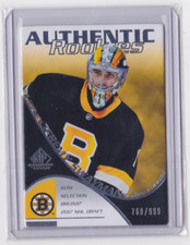2021-22 SP GAME-USED AUTHENTIC RETRO ROOKIES /999 JEREMY SWAYMAN #RC-19 BRUINS
