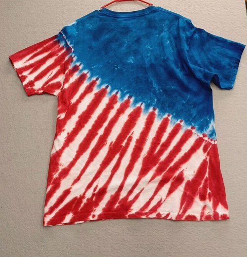VTG LIQUID BLUE American Flag Tie Dye USA T-Shirt Short Sleeve Mens XL Y2K - Picture 6 of 6