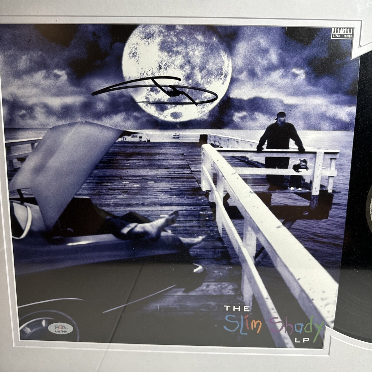 RARE Eminem Slim Shady Signed Encore Vinyl Album FRAMED LP
