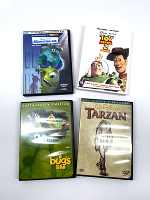 Lot of 4 Disney DVDs Monsters Inc. , Toy Story 2 , a Bug's Life