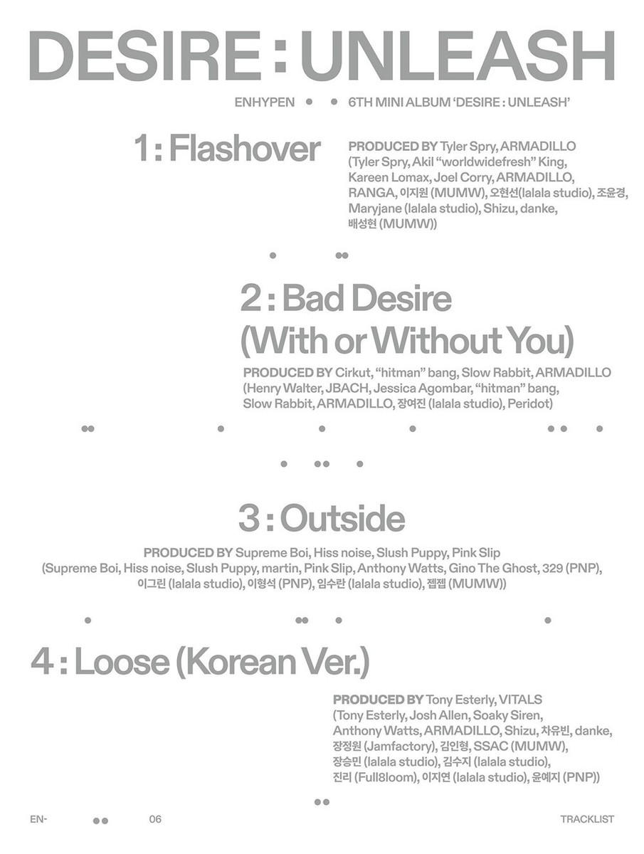ENHYPEN [DESIRE:UNLEASH] Album 3 Ver SET/3CD+3Photo Book+