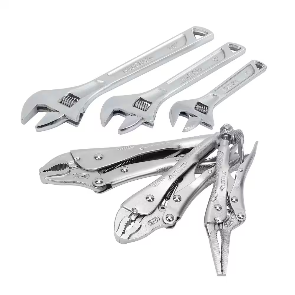 Husky Locking Pliers Set and Adjustable Wrenches (3Piece) eBay