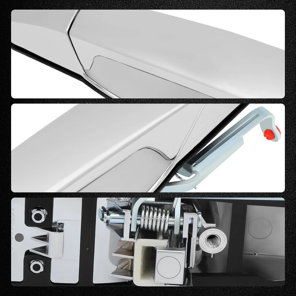 Maçaneta de Porta Cromada Traseira Lado Direito do Passageiro RH para 2007-2013 Chevy GMC Outside - Imagem 4 de 4