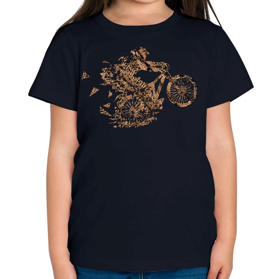 CANDYMIX MOUNTAINBIKER TRIANGULAR SPLATTER KINDER T-SHIRT TEE TOP GESCHENK EXTREMSPORT