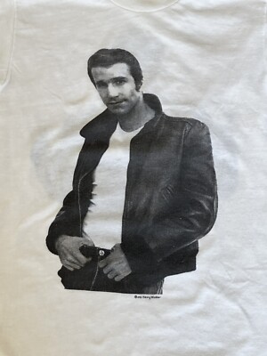 Vintage Rare 70s 1976 Fonzie The Fonz T-shirt White Paper Thin