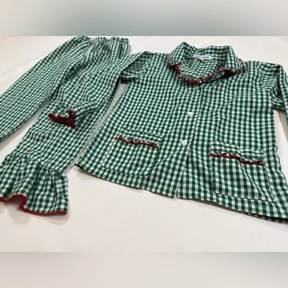 Juego de pijama de dos piezas con volantes Sweet Dreams para niñas talla 4 Foto 4 de 4