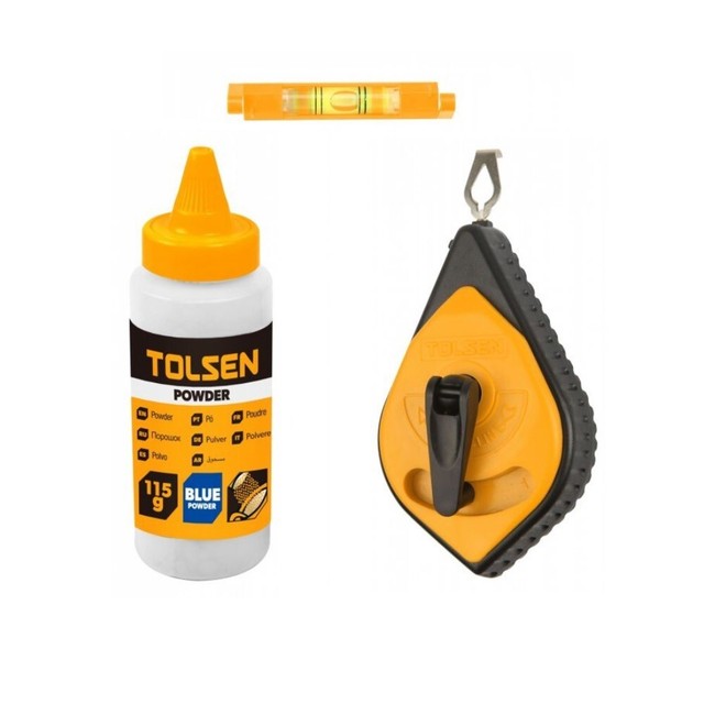 Chalk Line Marking Tool Set Heavy Duty Fast Rewind Builders Chalk String Kit 30m Chalk Line Marking Tool Set Heavy Duty Fast Rewind Builders Chalk String Kit 30m