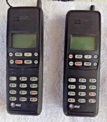 BRICK PHONES AT & T Untested WIth Batteries  *Parts or Repair* TWO PHONES