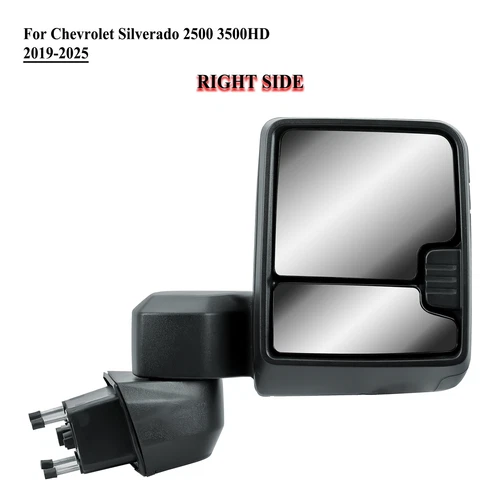 Passenger Right Side Tow Mirror for 2019-2025 Chevrolet Silverado 2500HD 3500HD