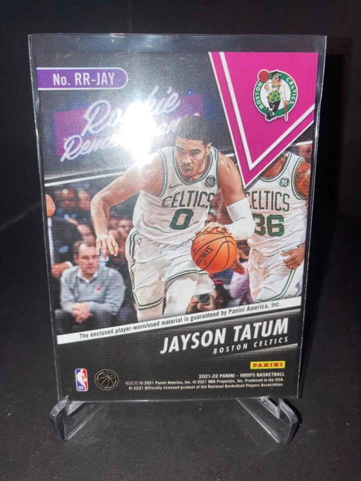 Jayson Tatum Rookie Remembrance GAME USED Patch NBA Hoops 2021-22 #RR-JAY  - Image 4 of 4