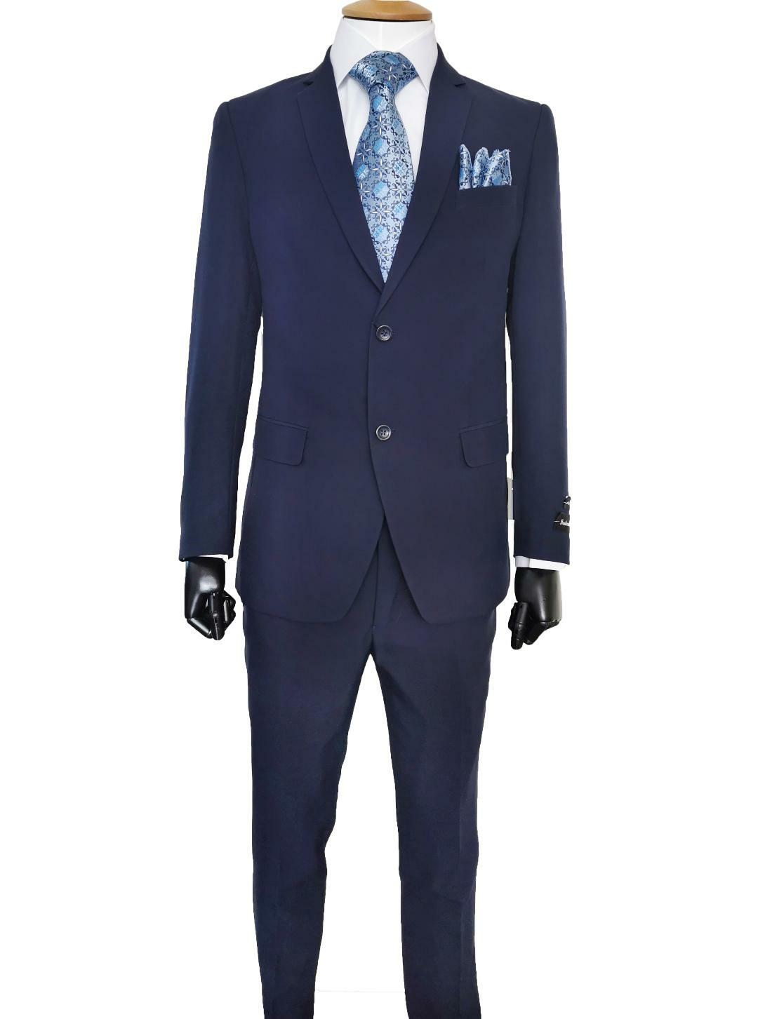 Men&rsquo;s Formal Slim Fit Suit 2 piece 2 buttons solid colors 