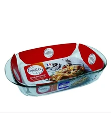 Duralex French OvenChef Deep 169oz Glass Roasting Baking Dish Pan 16"x10" NEW