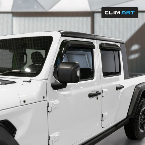 Rain Guards Vent Visors Shade for 2020-2025 Jeep Gladiator - Picture 5 of 9