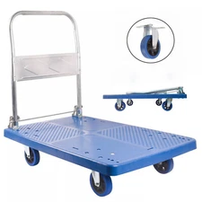 660LBS Folding Hand Truck Luggage Cart Dolly Trolley Moving Platform Hand Truck