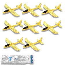 Airplane Toys, 19" Foam 8 Yellow Plane, Birthday Gifts For Kids 3 4 5 6 7 8 9 10