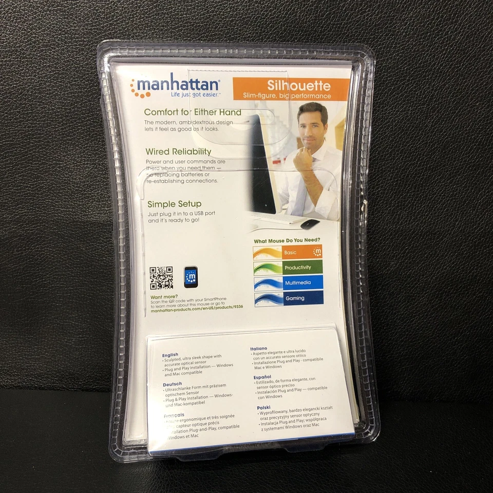 18 x Manhattan Silhouette USB Wired Mice, PC & Mac Compatible, New & Sealed. - Image 2 of 3