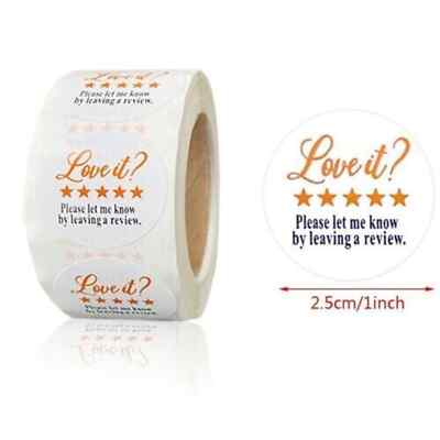 500x Love It Stickers -25mm Supporting Small Business Parcel Social Media Review