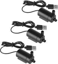 3PCS DC 3-5V USB Micro Submersible Mini Water Pump,Small Aquarium Pump for Fish