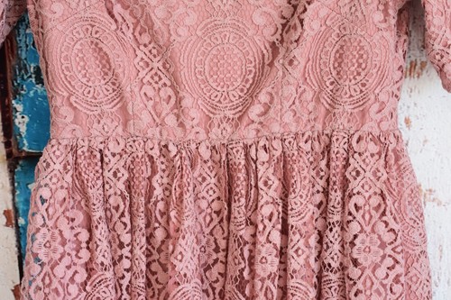 Women's Mikarose Short Sleeve Dress Boat Neck MEDIUM Pastel Pink PRE-OWNED - Picture 5 of 12