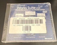Microsoft Works Suite 2006 Office Software DVD for Windows, MPN 0MG008, X11-3305