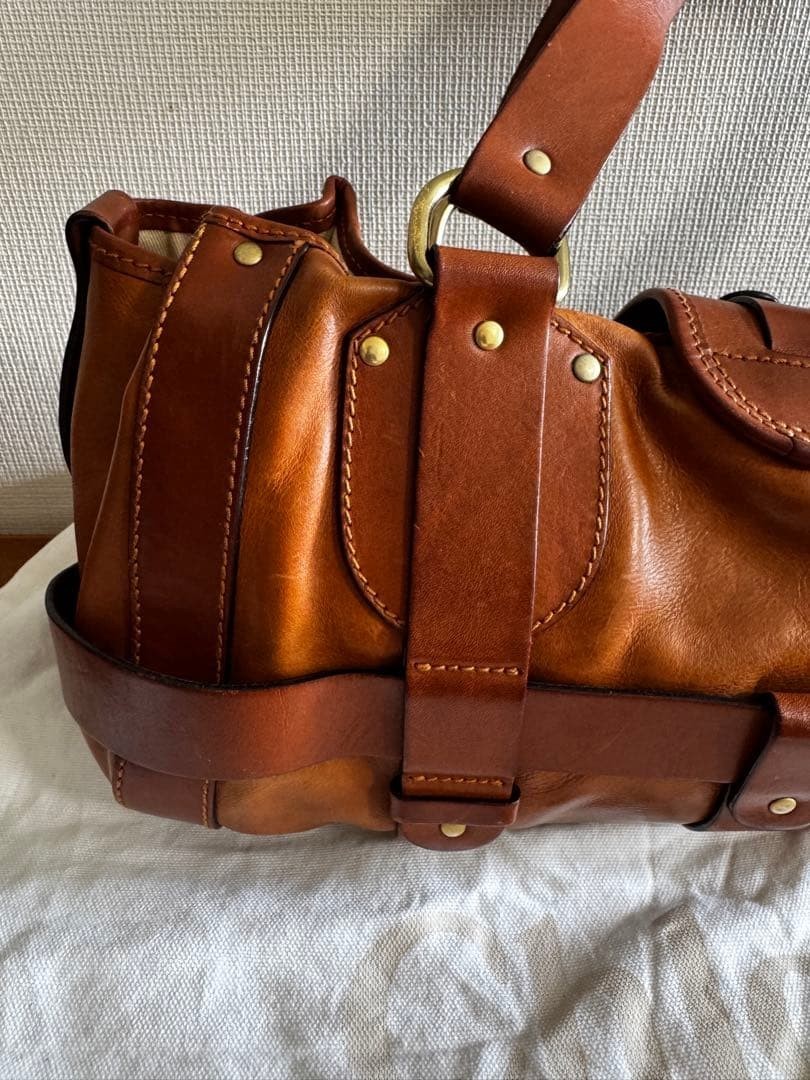 Rare Chloe Kerala Brown Leather Shoulder Tote Bag Women's Handbag Gold Hardware image 3