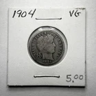 1904-P Barber Dime 10C SILVER - Very Good (VG)