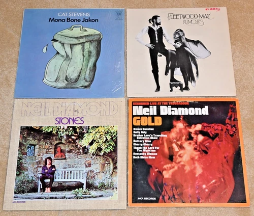 Lot of LP Records - Cat Stevens, Fleetwood Mac, Neil Diamond