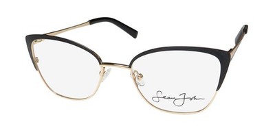 NEW SEAN JOHN 6015 GLASSES FULL-RIM WOMENS 53-20-140 BLACK  display picture 1