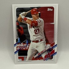 MIKE TROUT 2021 TOPPS BASEBALL OPENING DAY #27 LOS ANGELES ANGELS MLB