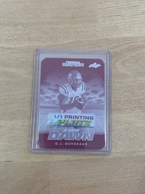 DJ Bordeaux 2025 Leaf Football Nation 1/1 Printing Plate