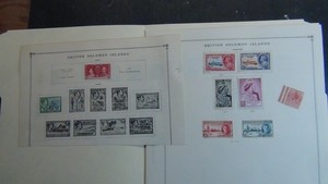 Stampsweis Br Solomon collection on Scott Intl pages est 172 Stamps to 74