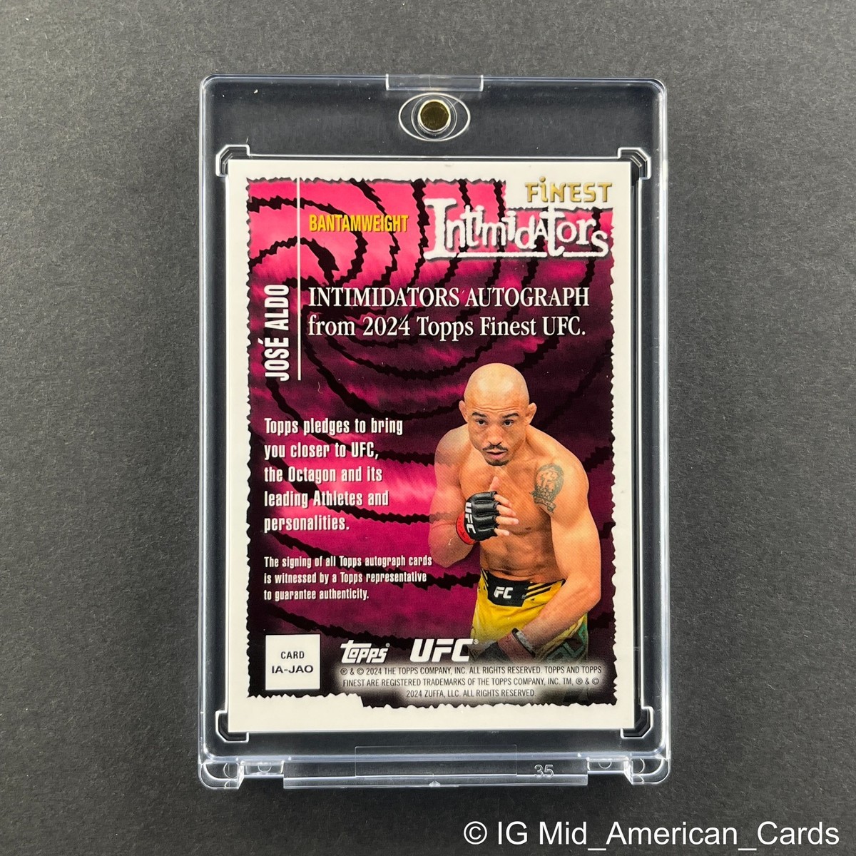 2024 Topps Finest UFC #IA-JAO Jose Aldo Intimidators Auto