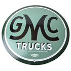 Vintage General Motors Sign - GMC Automobiles Trucks Gas Oil Pump Porcelain Sign