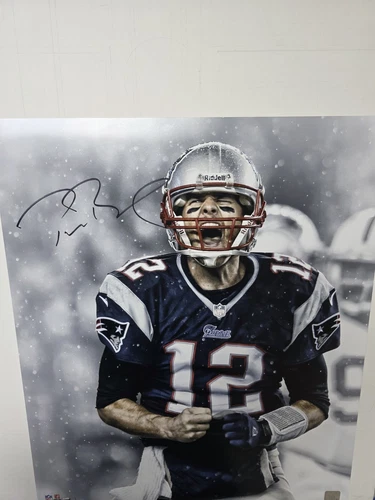 Tom Brady New England Patriots Signed Spotlight Scream 20x24 Photo Fanatics