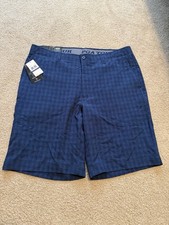PGA TOUR Mens 9" Golf Shorts with Active Waistband Navy Size 36 Pockets