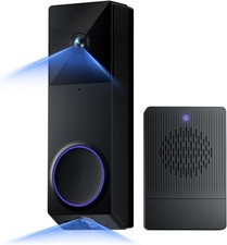 Wyze WVDB-DUO-BL Wireless Duo Cam Video Doorbell, Battery Powered, 2K Full HD