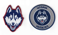 (2) University Conn Huskies 3.5in Iron / Sew-On Patch